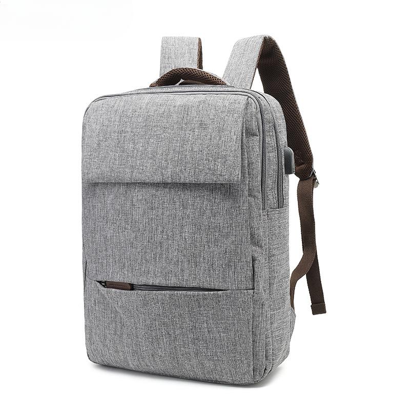 

Oxford Cloth Casual Shoulder Men s Bag Fashion Business Computer Backpack Multi-functional USB Charging Schoolbag серый