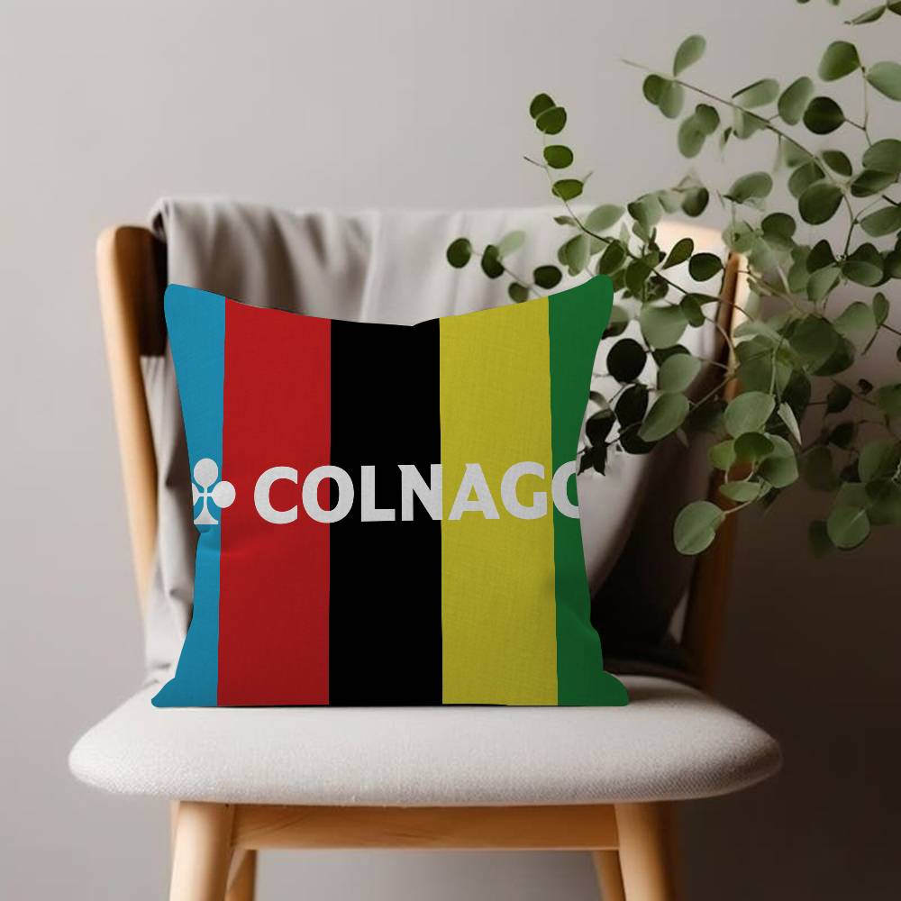 Racing Logo Pillow Case Plush Fabric Soft Double Sided Print Sofa CColnagoS Cushion Cover Throw Bicycle Pillow Covers