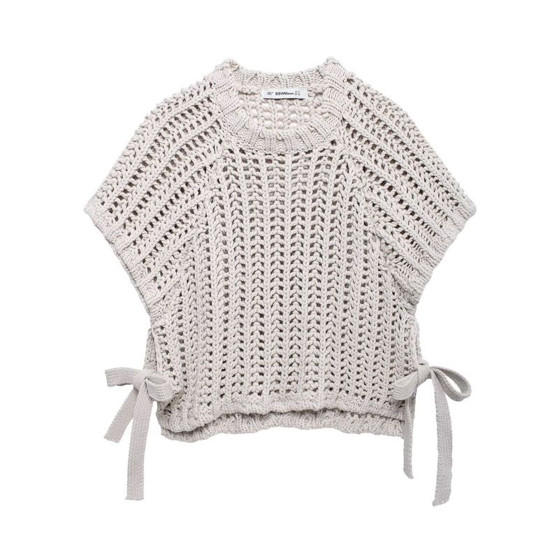 Araltay New Arrival Fashion Style Women's Clothing Fashion All-Match Pure Color Side Band Decoration Thick Needle Tops 2142116