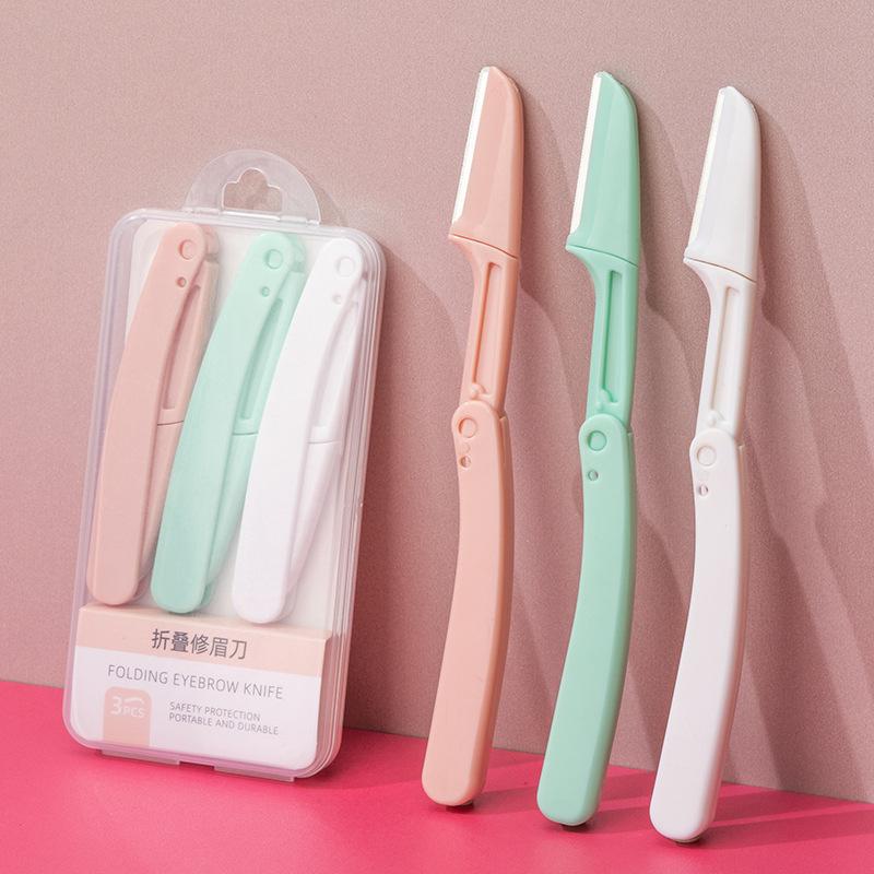 Professional Safe Foldable Eyebrow Razor for Women – Precision Trimmer Scratch-Resistant Beginner-Friendly Replaceable Blades