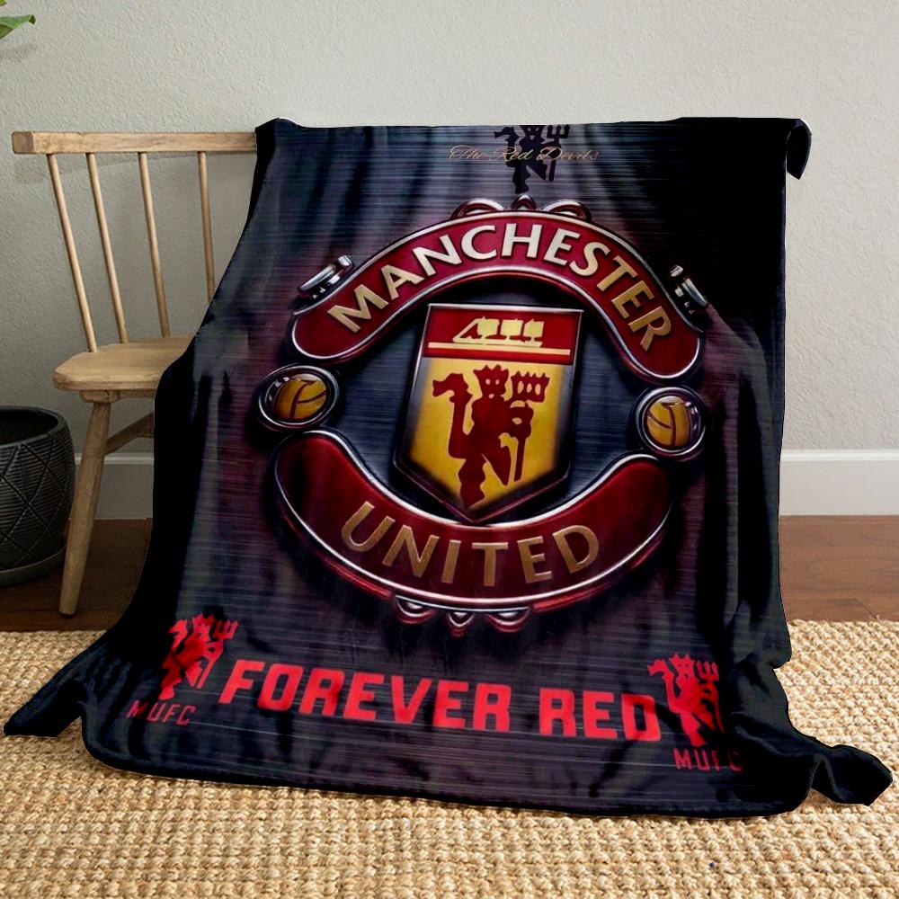 Manchester United Designed Flannel Blanket for Bedroom, Living Room, Sofa, and Nap