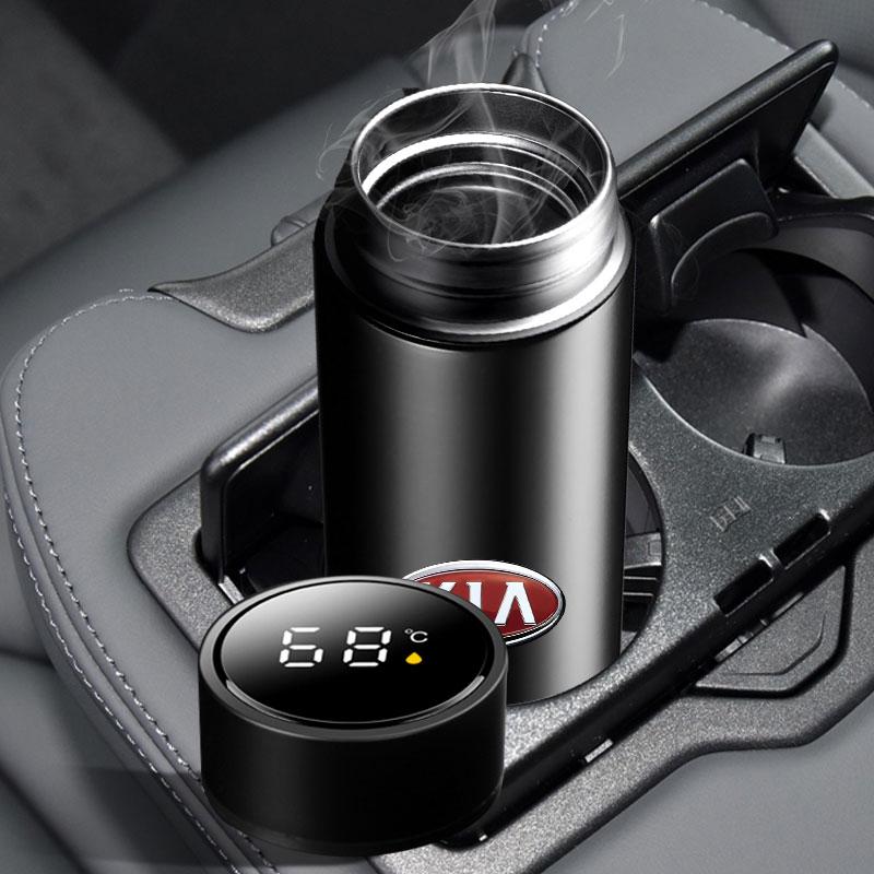 500ml Nerezový Hrnček s Emblémom Auta Inteligentný Teplotný Hrnček Hrnček na Kávu Pre KIA Rio Ceed Sportage Sorento k2 k3 k4 k5 k6 K7 K8 Soul Opeima