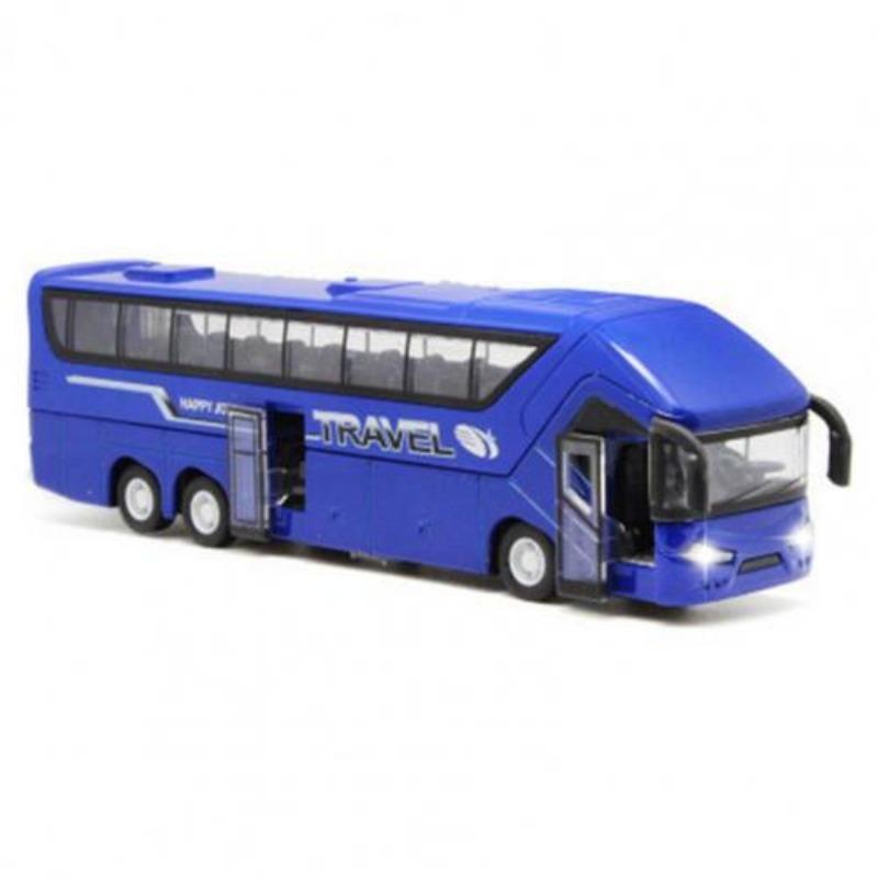 

Литой под давлением городской туристический автобус зеленого цвета со звуковым сигналом и оттяжкой 1/50 1/50-Size:21*4.5*6cm красный