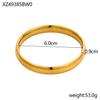 Hypoallergenic Stainless Steel Gold Plated Simple Jewelry Hollow Bracelet Women's Chunky Bangles Bracelets for Daily