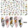 1pcs Summer Sticker Nail Art Decorations Leaves Flower 3D Adhesive Stickers Woman Face Fruit Foil Manicure Wrap