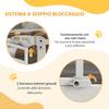 Self-Closing Dog Gate for Small and Medium Size Dogs, Made of Steel and PA, 74-100x76 cm, White
