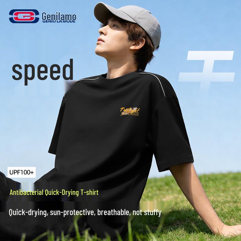 GENIOLAMODE Men s Quick-Dry Breathable Short Sleeve T-Shirt 3XL