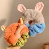 Cartoon Rabbit Fox Ears Plush Scrunchie Hair Band Woman Cute Animal Headdress Hair Rope for Girls Hair Accessoriess