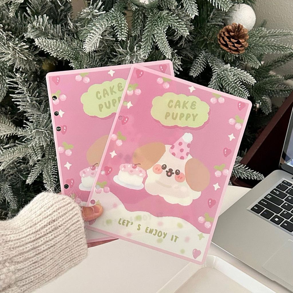 MINKYS Kawaii Fluffy Bear Puppy A5 Kpop Photocard Binder Collect Book Idol Plush Photo Card Holder Photocards Album