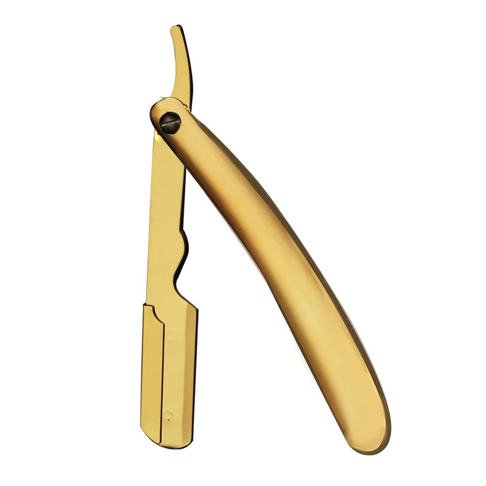 Salon Manual Beard Razor Folding Hand Shaver Razor Knife Holder Hair Removal Tools (No Shaving Slice) For Barber Accessories