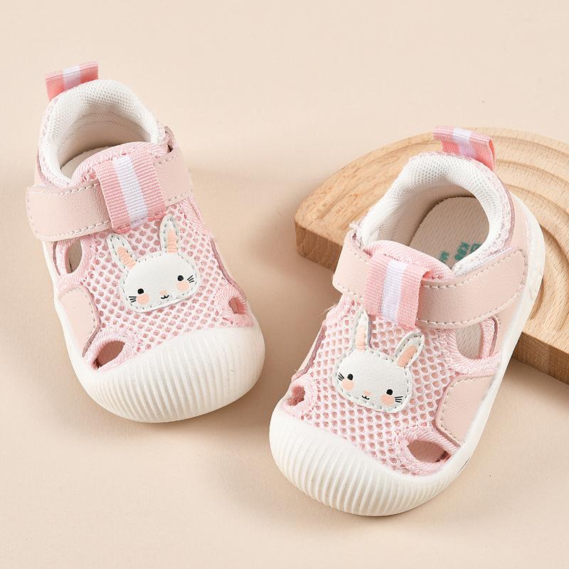 

Детские летние сандалии для мальчиков, обувь для первых шагов, сетчатые туфли для младенцев 0–1/2 лет, противоскользящая мягкая подошва, детская обувь для девочек 15 розовый