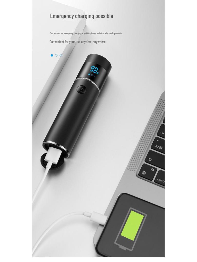 Portable 8D Power Bank Electric Shaver: Fast Charging, Single Head, Travel Friendly