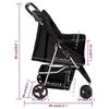 VidaXL Folding Dog Stroller Black 80x46x98 Cm Oxford Fabric 172196