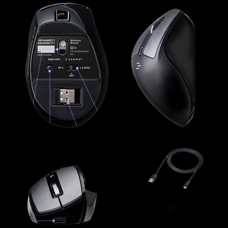 Sanwa GMAWBT171 Wireless Dual Mode Mouse