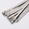 10 20 50 100 Pcs 7.9mm 0.31 Inch Ball Self Locking 304 Stainless Steel Cable Ties Exhaust Wrap Coated Locking Metal Zip-Exhaust