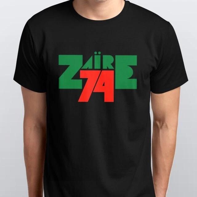 Men's and Women's T-shirts ZAIRE 74 ALI V FOREMAN RUMBLE IN JUNGLE BOXING FIGHT MENS T-SHIRT S,M,L,XL,2XL