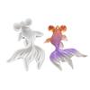 Koi Fish Keyring Mould Epoxy Resin Pendant Molds 3D Goldfish Silicone Moulds for Keychain Jewelry Making Supplies