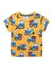 Kids' Summer Cartoon Construction Vehicle T-Shirt - Short Sleeve Boys' Graphic Tee
