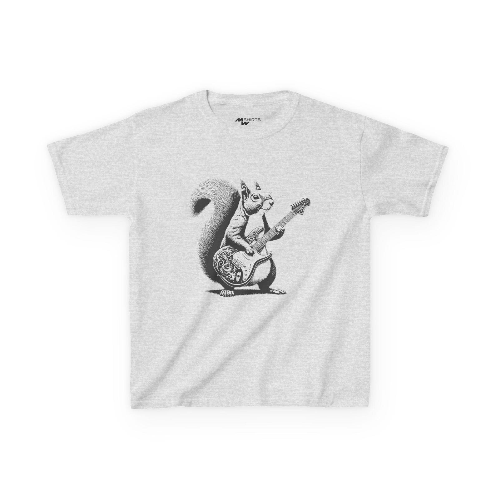 Rocking Squirrel Kids Tee: Music Lover Cotton Shirt M