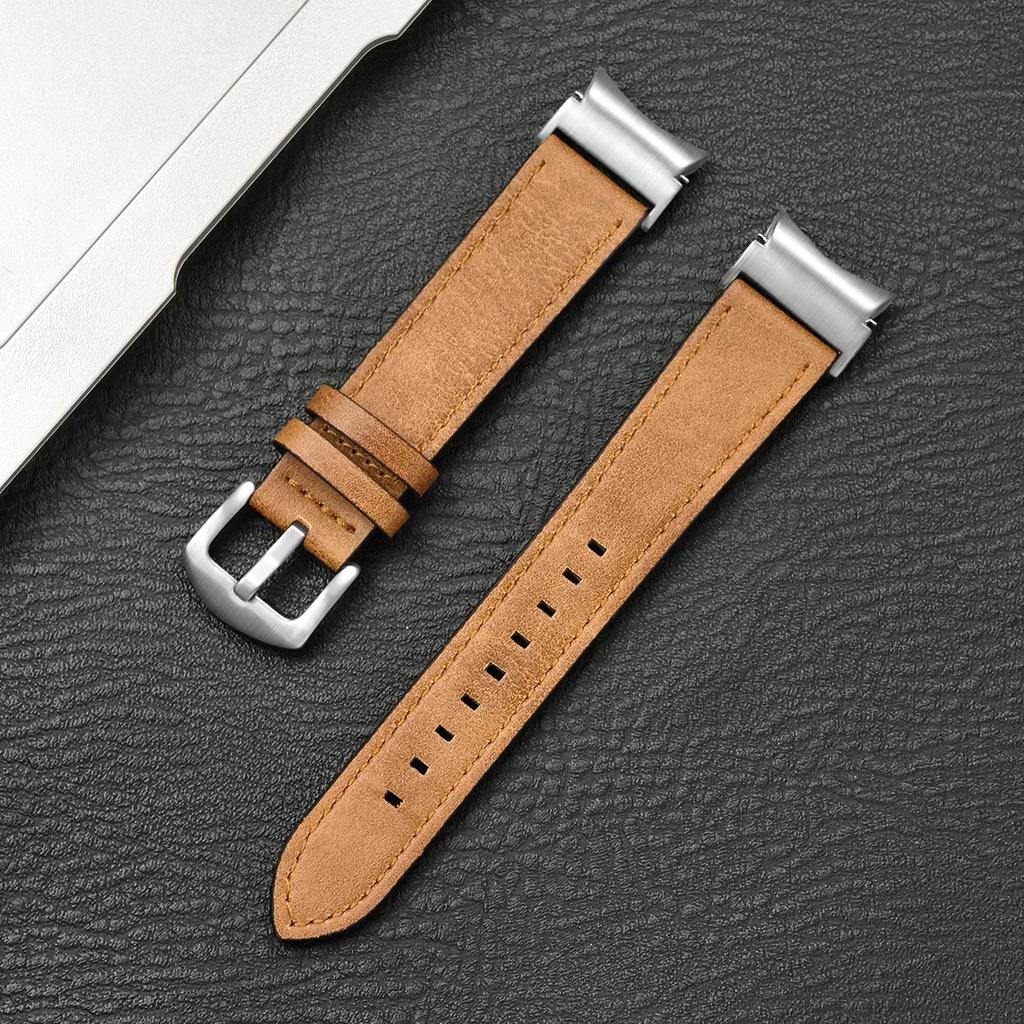 Leather Strap for Samsung Galaxy Watch 6 Classic 47mm 43mm Band No Gaps Bracelet Correa for Galaxy Watch 7 6 5 4 5Pro 45MM Strap