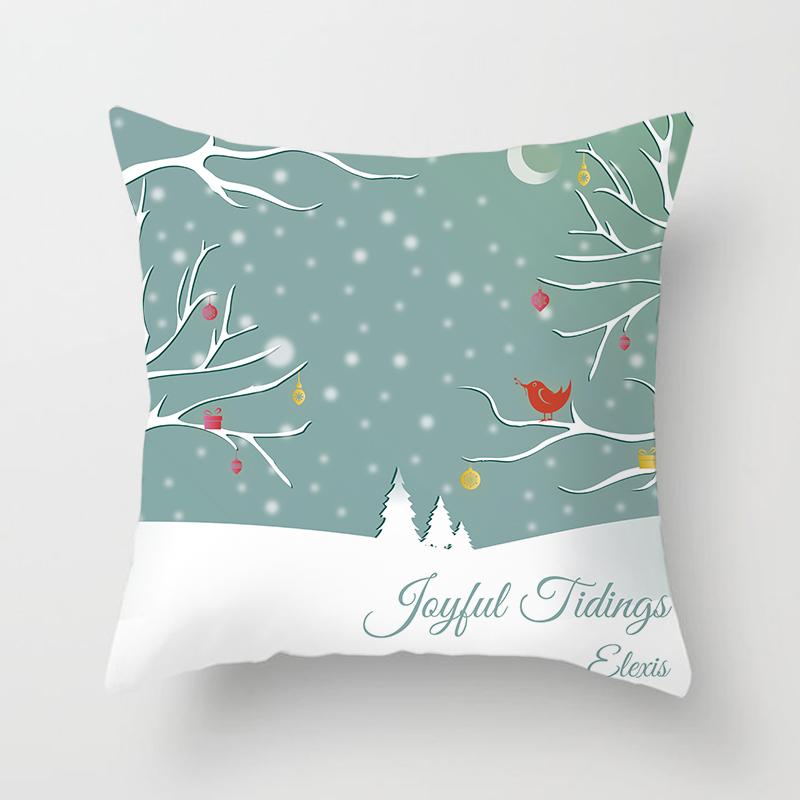 Cartoon Christmas Throw Polštář Set Santa Claus Sofa Gift Home Decor povlak na polštář Vánoční dárek povlak na polštář