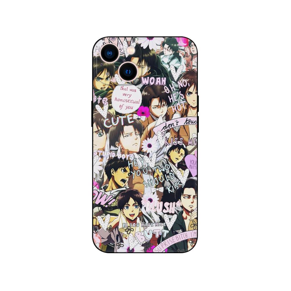 Black tpu Case For Samsung Galaxy A50 50S A30S A10 A01 A11 A21S A31 A41 A51 A71 Cover Attack on Titan