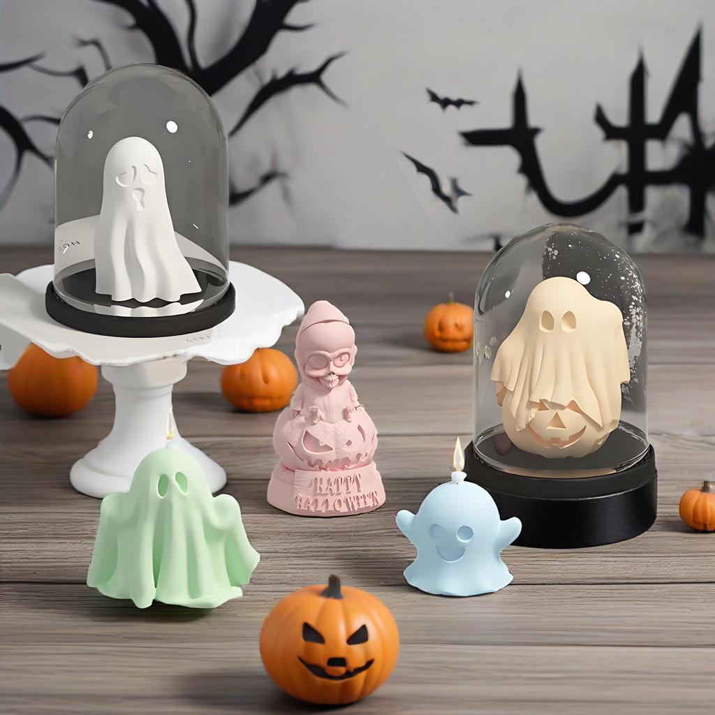 3D Formy na silikónové formy na tekvicu ducha zombíka pre domácich majstrov Halloweenske sviečky remeslá sadra živica odlievacia forma domáce umelecké dielo výroba halloweenskych darčekov