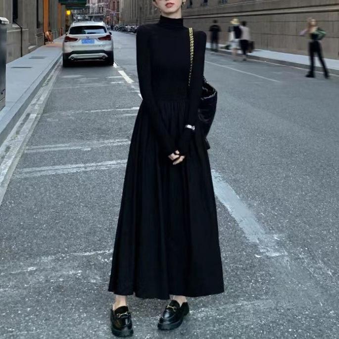 2023 Audrey Hepburn-Inspired Korean Style Slimming Over-the-Knee Spring Dress for Women
