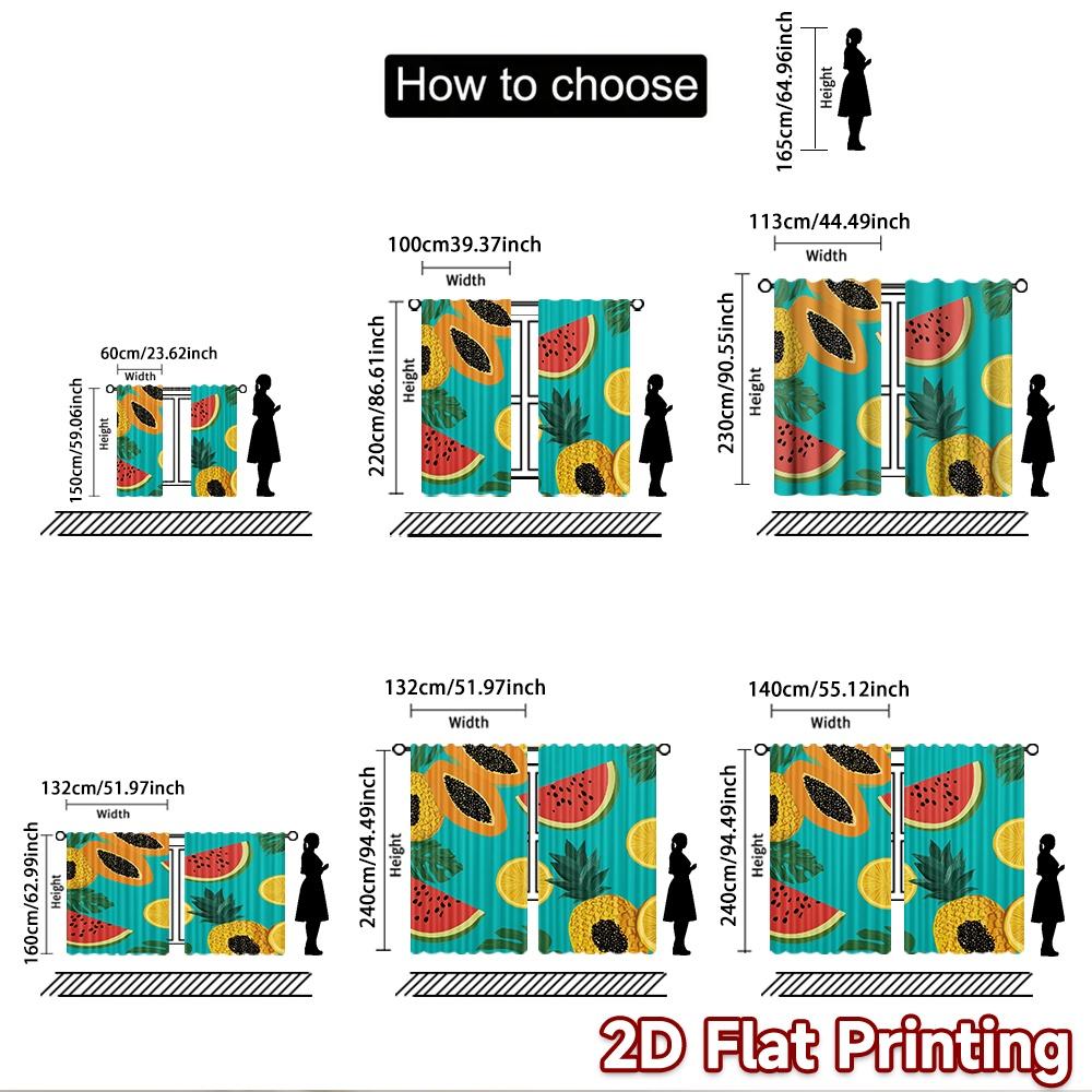 2D flat Photography Backdrop Background cloth Colorful Tropical Fruits 100% Polyester Party Decorations Use for Suitable for
