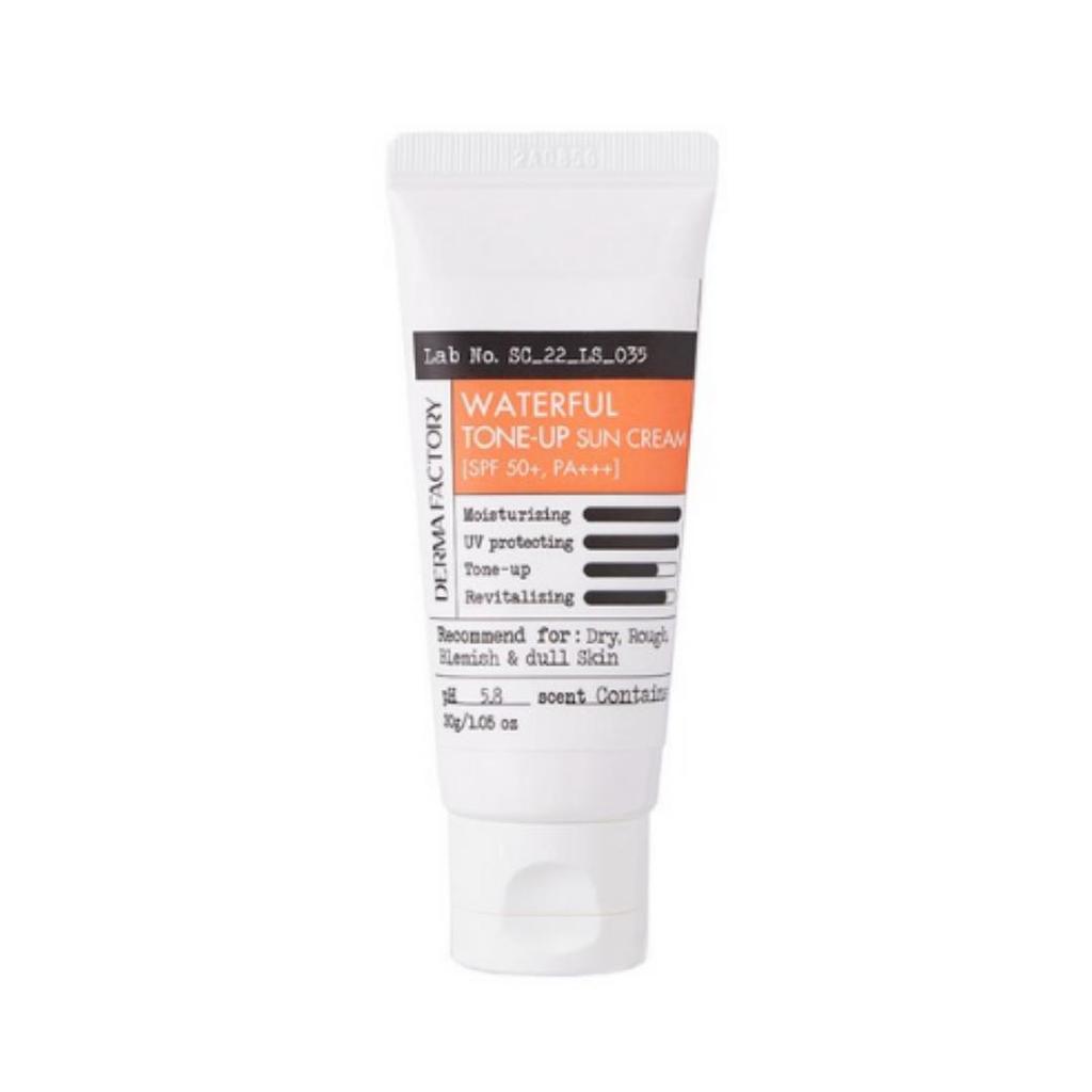 The Dermafactory Waterful Tone‑Up Sun Cream SPF50+ PA+++ — 30 g (1 Unit)