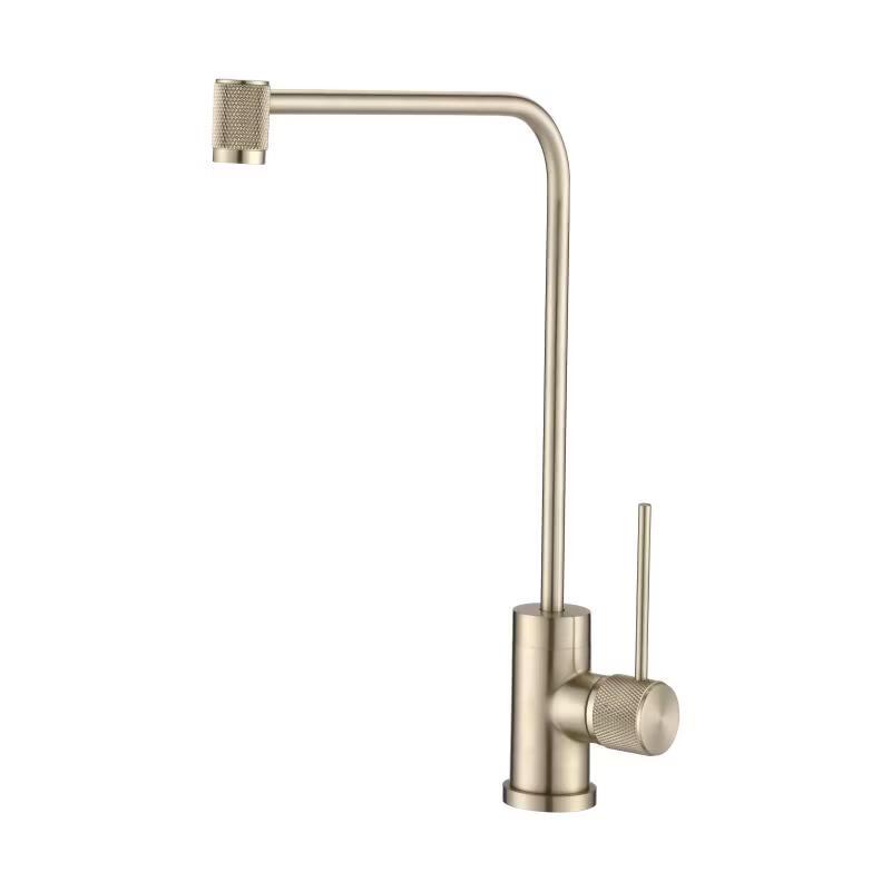 TLXT Brushed Gold Single Cold Kitchen Faucet