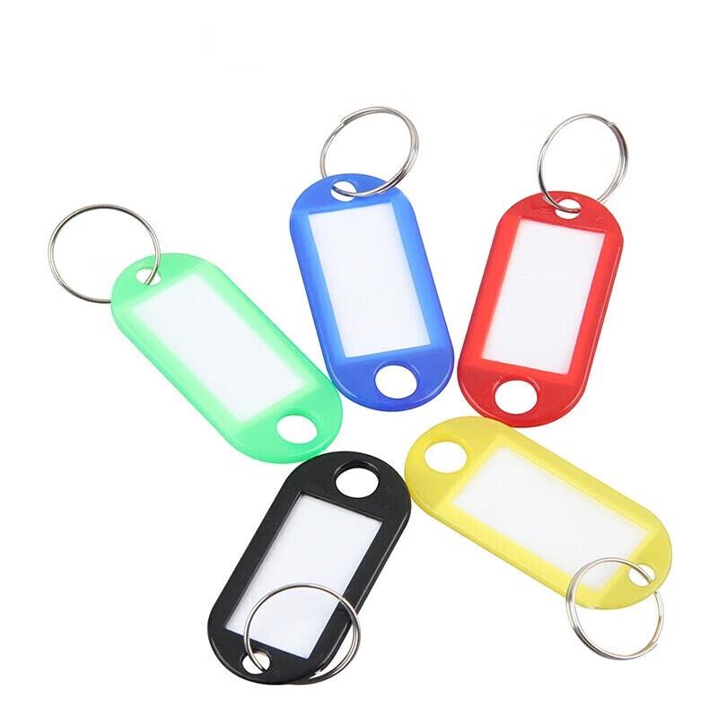 Haogongbang Färgglada Plastnyckelringar (100-pack)