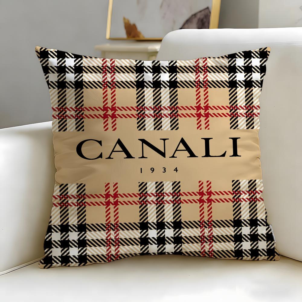 classic fashion brand Canali Cushion Cover Soft  EasyWash Pillow Case  Versatile for Couch Bed Travel and Office