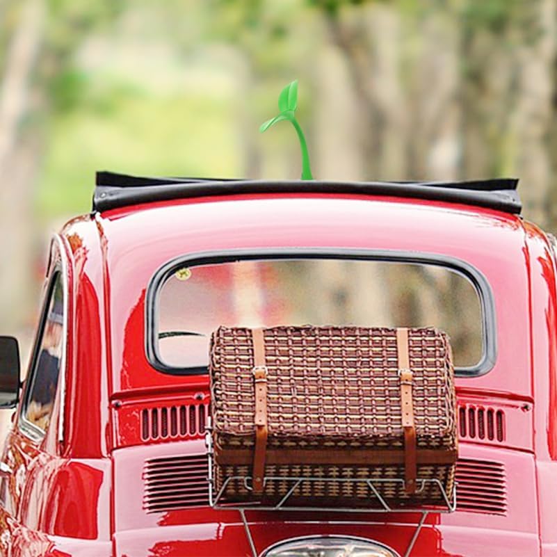 Car Roof Decoration 3D Plant Sprout Car Ornament Cute Exterior Bumper Hood Sticker Easy Installation Universal Roof Accessories