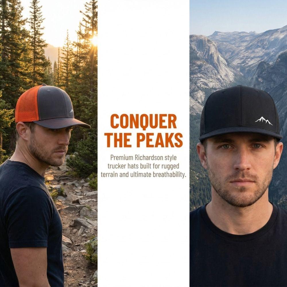 Adjustable Quick-Drying Baseball Cap Breathable Trucker Hat Vintage Mesh Duckbill Cap Outdoor