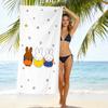New Cute Rabbit Printed Microfiber Beach Towel Quick Dry Soft Bath Towel For Kids