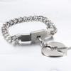 Heart & Key Couples Bracelet and Necklace Set - Cloud Design
