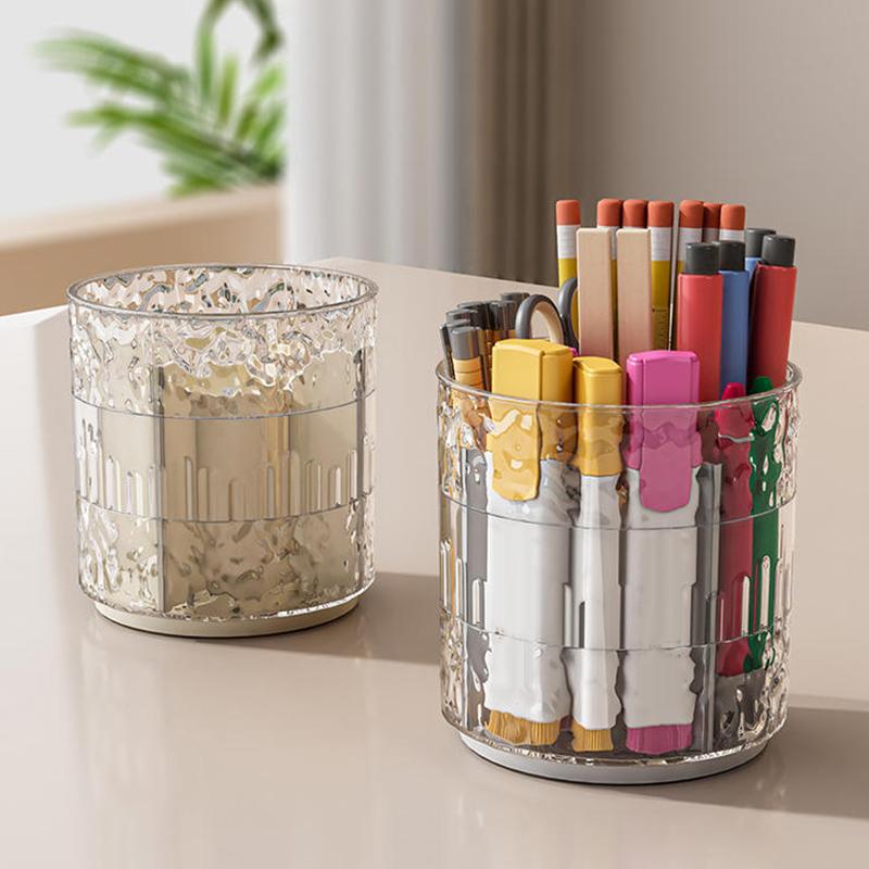 360° Rotating Makeup Brush Holder Luxury Cosmetic Organizer Lipstick Eyebrow Pencil Stationery Holder Eye Shadow Storage Box