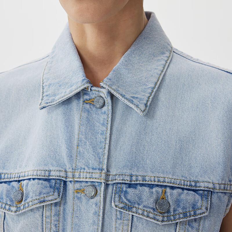 JNBY 2025 Spring Loose Lapel Denim Vest
