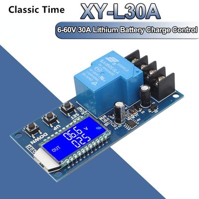 DC 6-60v 30A Depolama pili Şarj Kontrol Modülü Koruma Kartı Şarj Cihazı Zaman Anahtarı LCD Ekran XY-L30A