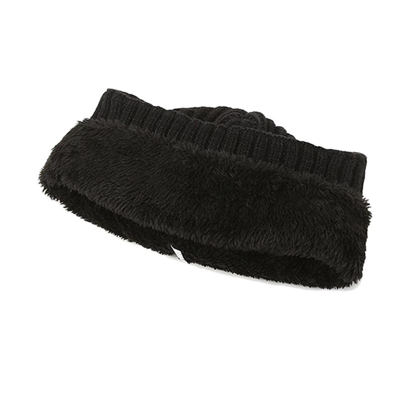 Winter Wool Cap Outdoor Warm Velvet Thick Knitted Cap Men Cold Ear Protection Cap