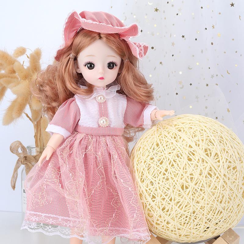 

30 см мини подвижная 20 шарнирная кукла игрушка для девочек 3D большие глаза BJD принцесса полная одежда коллекция платьев детская кукла подарок B