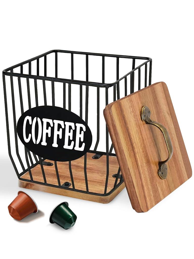 Leeseph Cestello per capsule di caffè Porta capsule di caffè Contenitore per filtri di caffè Cestello Portafiltro di caffè con coperchio