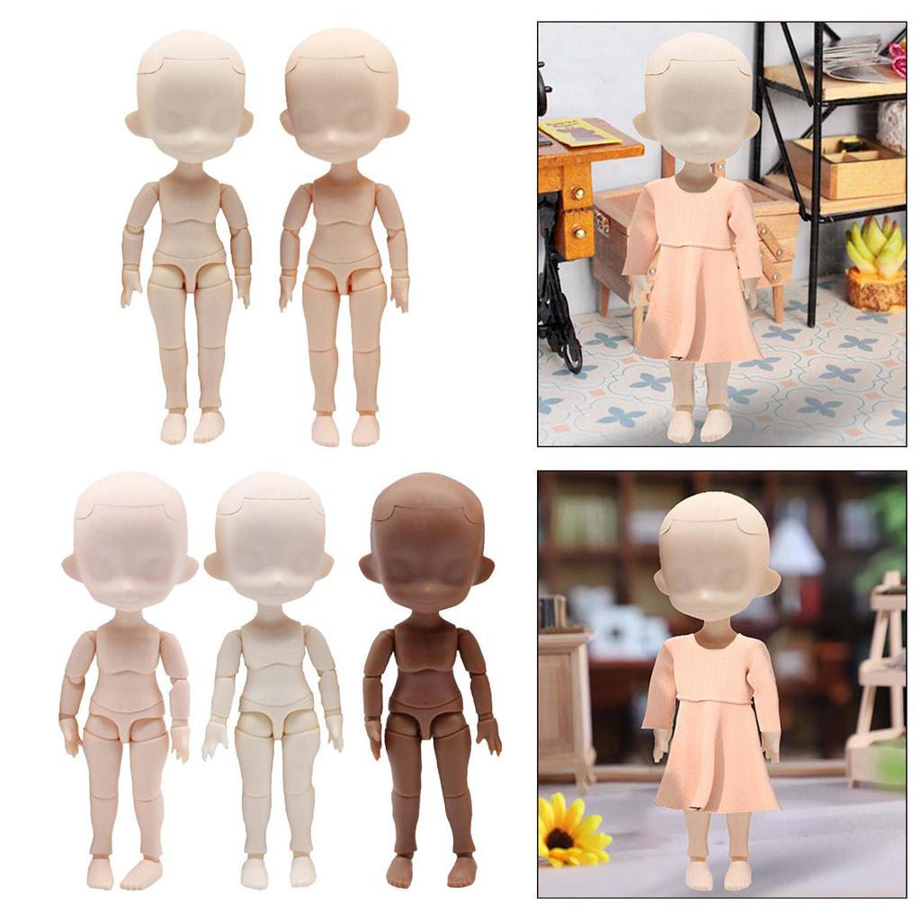 1:12 Flexible Joint Doll Body Model PP Figure Rotatable Nude DIY