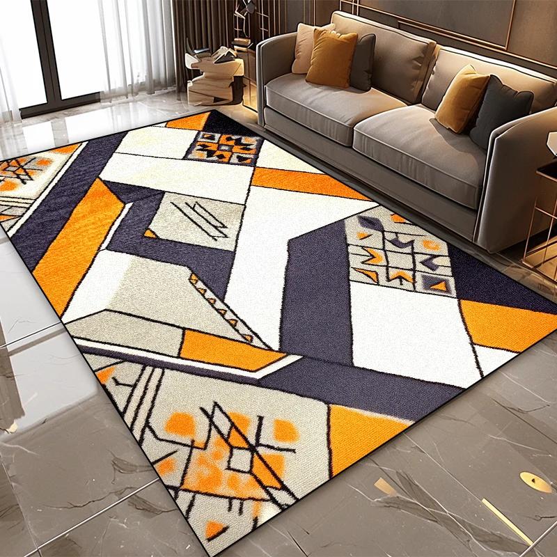 Modern Geometrisch Abstrakt Weicher Wohnzimmerteppich Schlafzimmerdekoration Leicht zu Reinigende Teppiche 140x200 Freizeitbereich Teetisch Fußmatten