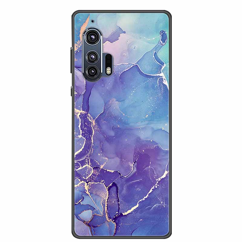 For Moto Edge Plus 2020 Case 6.7'' Flowers Soft TPU Beautiful Phone Cases for Motorola Edge+ 2020 Protect Silicon Bumper Cover