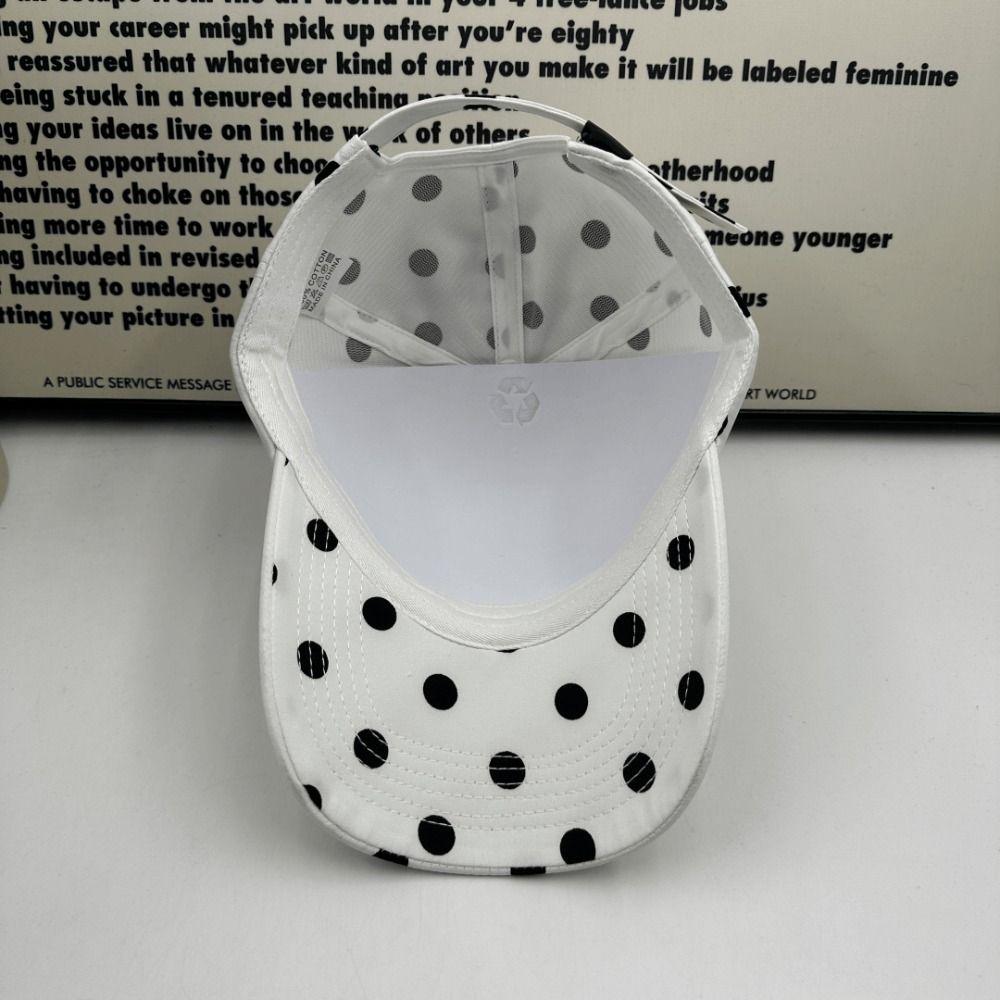 Trendy Soft-top Polka Dot Baseball Cap Wide Brim Sun Protection Sun Hat Lightweight Adjustable Casual Hat For Women Men