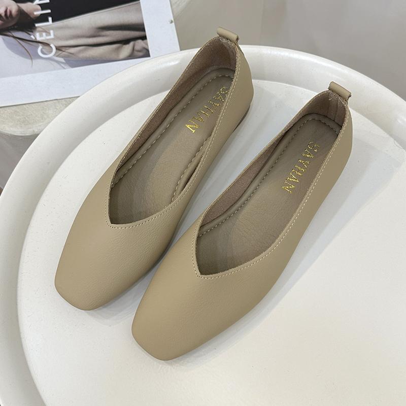 Multicolor Low Heel Women's Shoes 2024 Round Head Flat Shallow Mouth Single Shoes Casual Hundred Casual Shoes