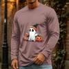 Men's Halloween Long Sleeve Neck Casual Shirt