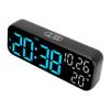 Digital Clock Dual Display Voice Control 3 Adjustable Brightness Date Temp Display Countdown LED Electronic Alarm Clock